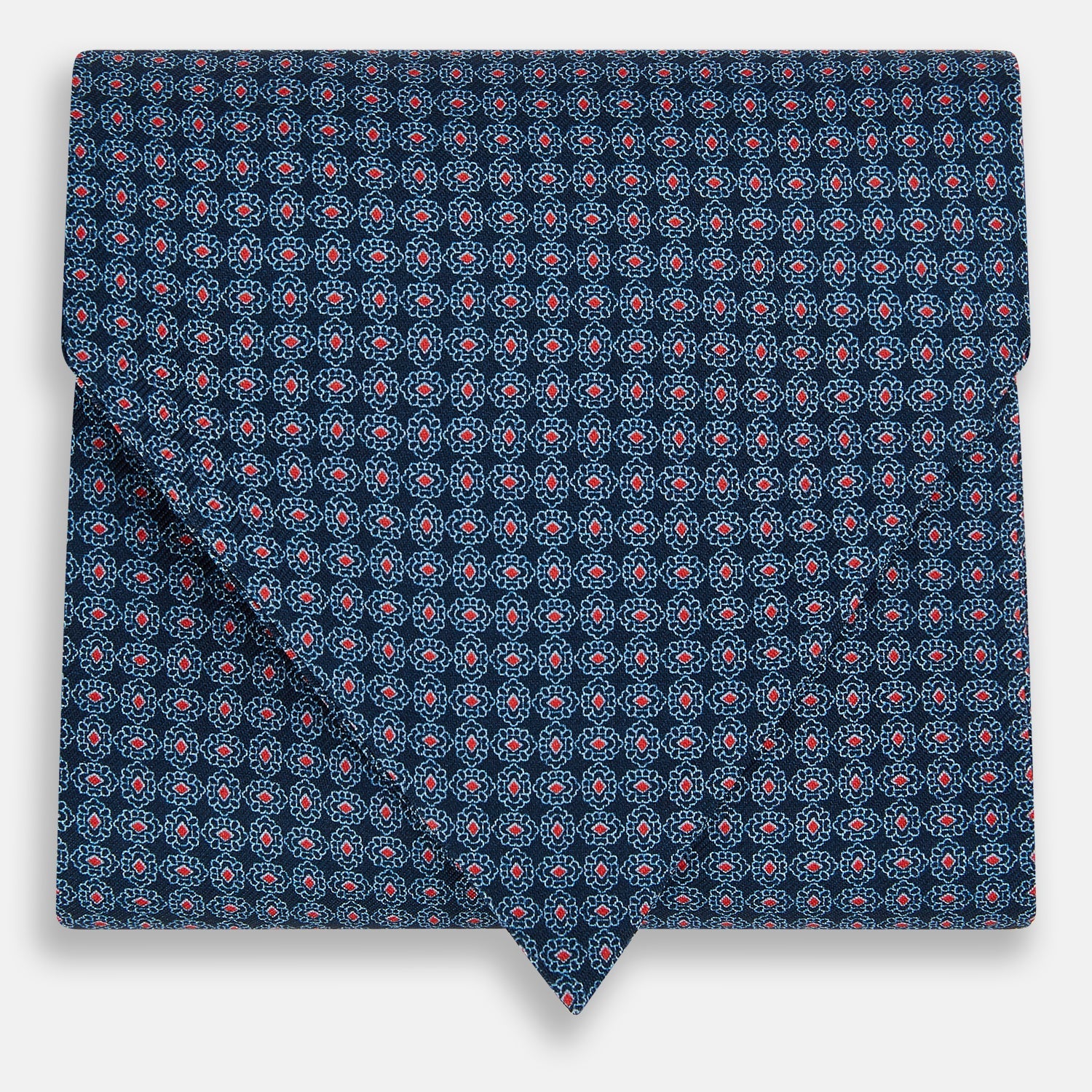 Navy and Red Rosette Cravat