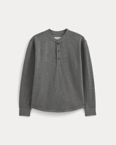 Thermal Henley in Cozy Waffle | Heathered Charcoal