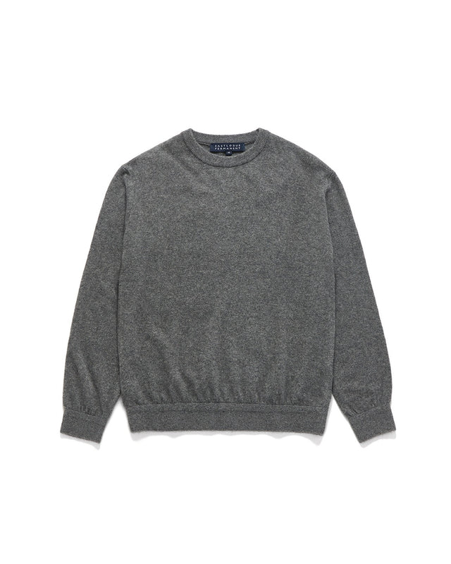 CREW NECK KNIT / MELANGE GREY