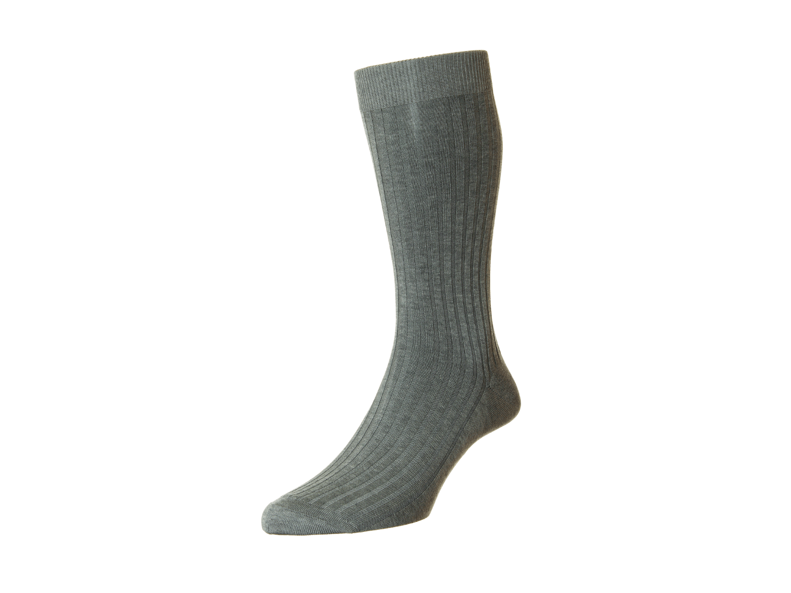 Cotton Socks In Mid Grey
