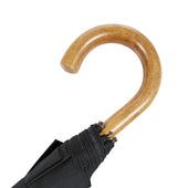Malacca Wood-handle telescopic black umbrella