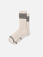 Men Tennis Socks Stripe Beige