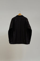【ナイジェル・ケーボン】UNISEX / オープンカラーシャツ - リネンフリース / OPEN COLLAR SHIRT - LINEN FLEECE