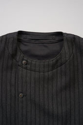 【ナイジェル・ケーボン】MAN / ファーマーベスト - ストライプダブルクロス / FARMER VEST - STRIPE DOUBLE CLOTH