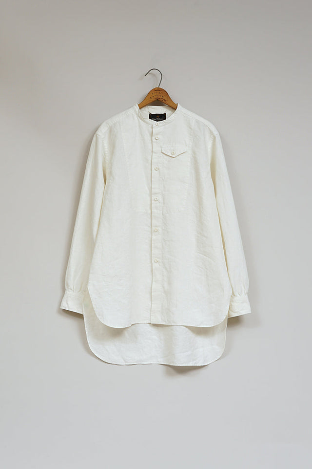【ナイジェル・ケーボン】MAN / サドラーシャツ - ハイデンシティリネン ニドム / SADDLER SHIRT - HIGHDENSITY LINEN NIDOM