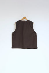 Man Farmer Vest Heavy Herringbone