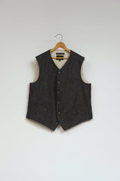 【ナイジェル・ケーボン】MAN / コブラーベスト - ヘンプストライプ / COBBLER VEST - HEMP STRIPE