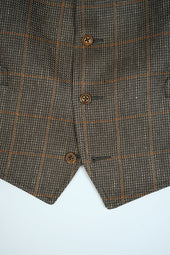 【ナイジェル・ケーボン】MAN / コブラーベスト - ヘンプチェック / COBBLER VEST - HEMP CHECK
