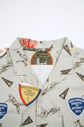 Man Open Collar Shirt Bb Cricket