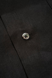 Man Open Collar Shirt Linen Twill