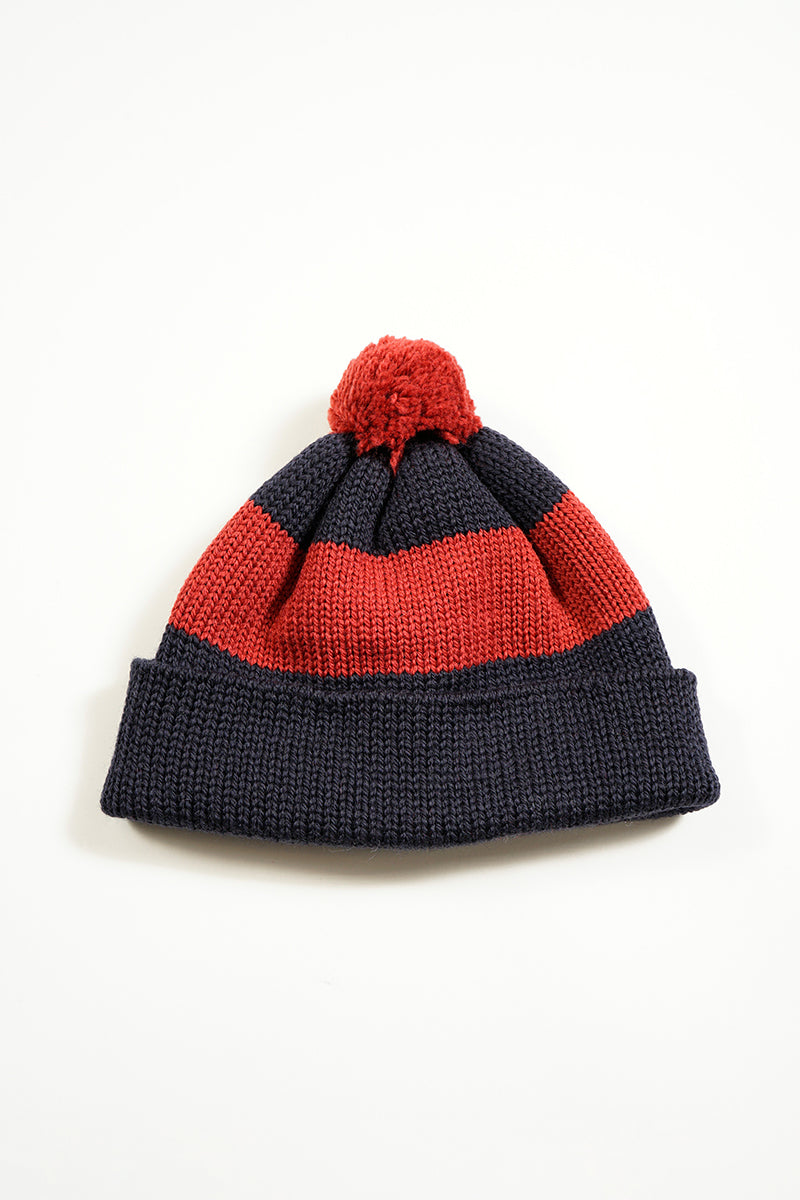 Man Stripe Bobble Hat
