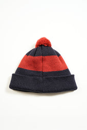 Man Stripe Bobble Hat