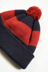Man Stripe Bobble Hat