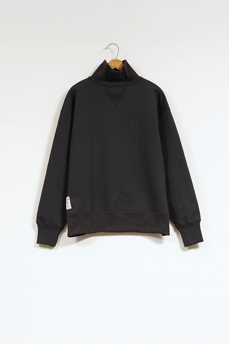 【ナイジェル・ケーボン】MAN / ハイネックスウェットシャツ - 20.5オンス ブラック / HIGH NECK SWEAT SHIRT - 20.5oz BLACK