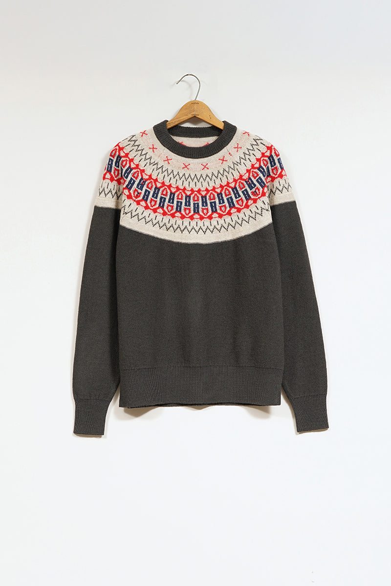 Man Nordic Sweater Snow Pattern