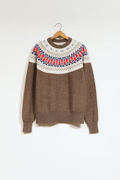 Man Nordic Sweater Snow Pattern