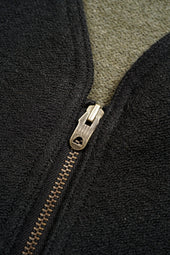 Man Zip Up Vest Rag Jacquard