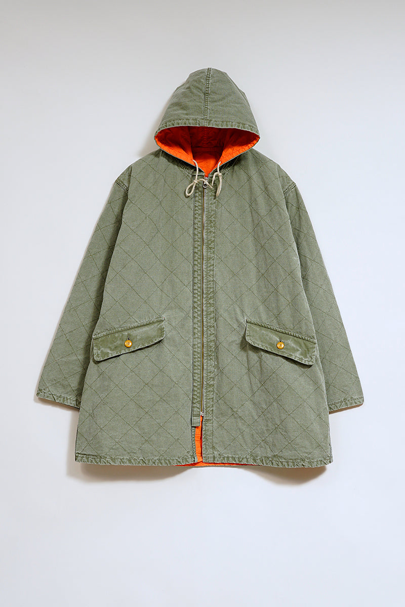 Man Quilting Deck Coat Reversible Ripstop
