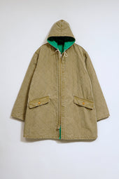 Man Quilting Deck Coat Reversible Ripstop