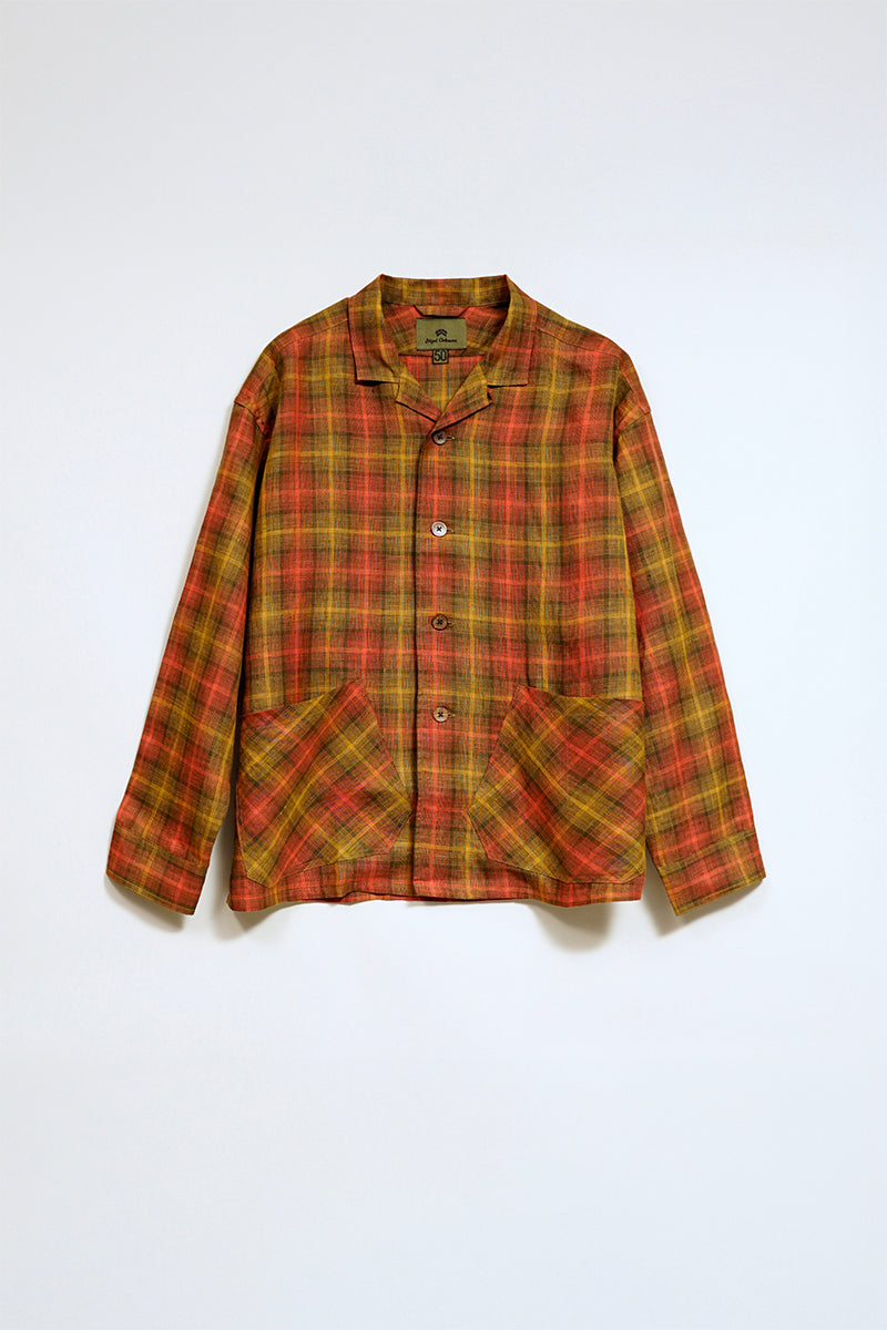 Unisex French Chore Jacket Hemp Check
