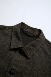 【ナイジェル・ケーボン】MAN / フレンチワークジャケット - ミックスブラックシャンブレー / FRENCH WORK JACKET - MIX BLACK CHAMBRAY