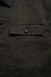 【ナイジェル・ケーボン】MAN / フレンチワークジャケット - ミックスブラックシャンブレー / FRENCH WORK JACKET - MIX BLACK CHAMBRAY