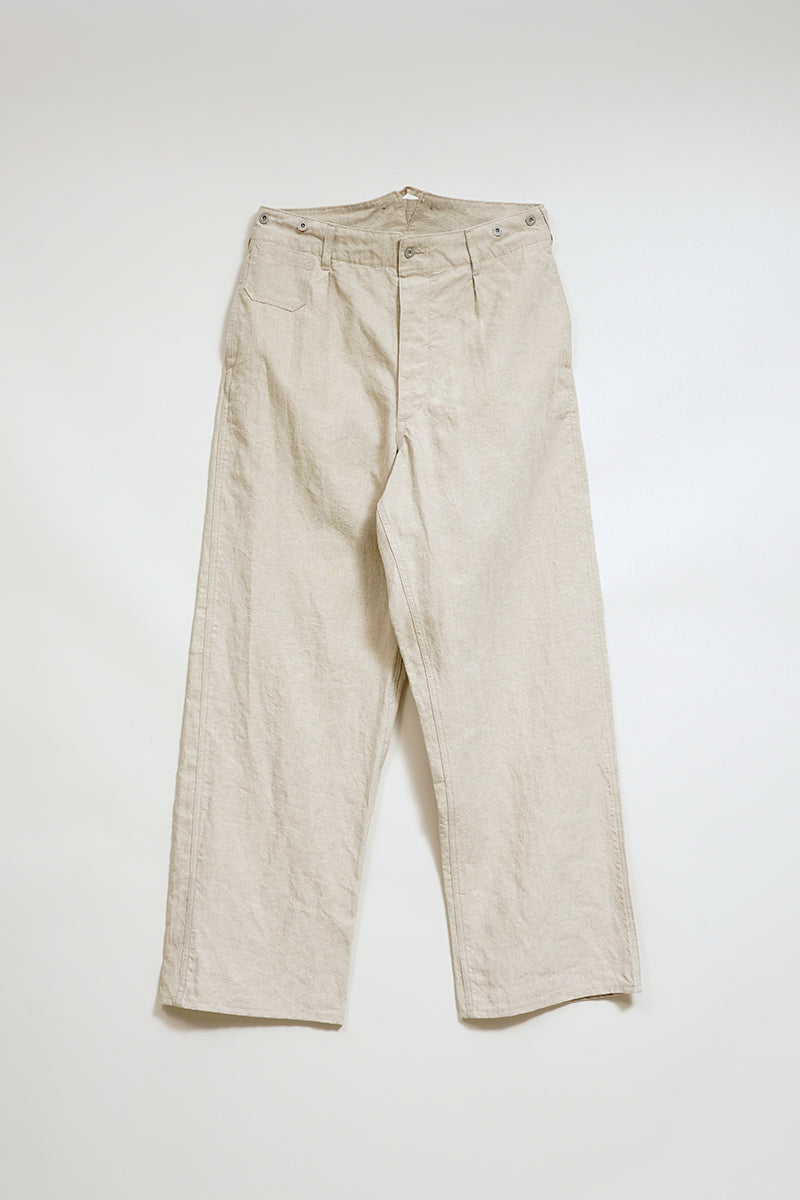 Man 30s 30s French Work Pant Linen Nidom