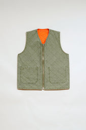 【ナイジェル・ケーボン】MAN / キルティングデッキベストリバーシブル - リップストップ / QUILTING DECK VEST REVERSIBLE - RIPSTOP
