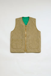 Man Quilting Deck Vest Reversible Ripstop