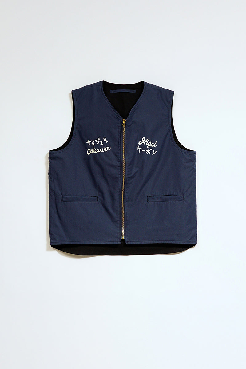 Man Souvenir Vest Rev Cotton Nylon Weather
