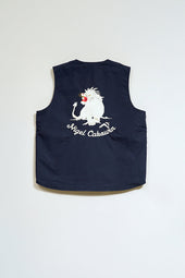 【ナイジェル・ケーボン】MAN / スーベニアベスト - リバーシブルコットンナイロンウェザー / SOUVENIR VEST - REV COTTON NYLON WEATHER