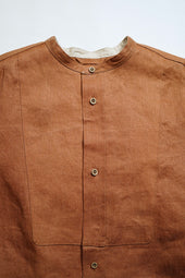 【ナイジェル・ケーボン】MAN / フィッシャーマンシャツ - カキシブリネン / FISHERMAN SHIRT - KAKISHIBU LINEN