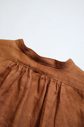 【ナイジェル・ケーボン】MAN / フィッシャーマンシャツ - カキシブリネン / FISHERMAN SHIRT - KAKISHIBU LINEN