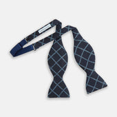 Diagonal Check Silk Blend Bow Tie