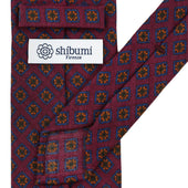 Floral Printed Wool Challis Tie Hand Rolled