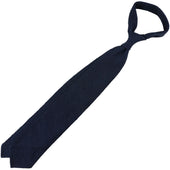 Plain Shantung Grossa Grenadine Silk Tie Hand Rolled