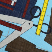 Pattern Making Wool Silk Pocket Square Light 40x40cm