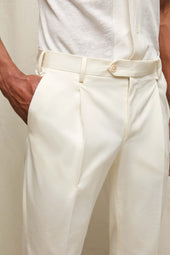 Pantalone MICHAEL in cotone avorio