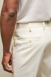 Pantalone MICHAEL in cotone avorio