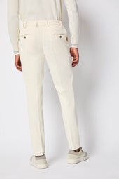 Pantalone ED tinto capo bianco avorio