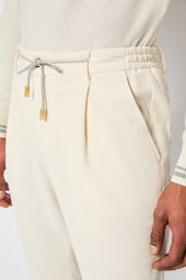 Pantalone ED tinto capo bianco avorio