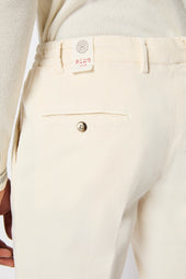 Pantalone ED tinto capo bianco avorio