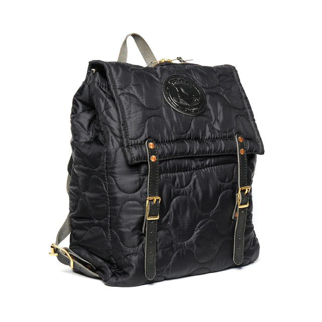 Quilt Canoe Back Pack - Black Quilt — YUKETEN