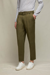 Pantalone CHARLIE tinto capo verde safari