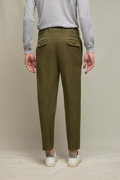 Pantalone CHARLIE tinto capo verde safari