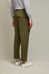 Pantalone CHARLIE tinto capo verde safari