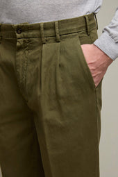 Pantalone CHARLIE tinto capo verde safari