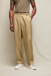 Pantalone MARK in 100% lino beige sabbia