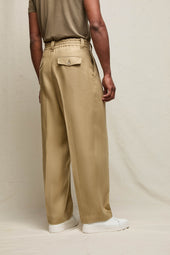 Pantalone MARK in 100% lino beige sabbia