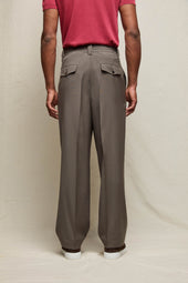 Pantalone MARK in lana marrone taupe